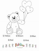 Teddy Bear Color Numbers Worksheets Preschool Printable Number Worksheet Coloring Kidspressmagazine Kids Activities Bears Pages Legend Printables Recognition Learn Colors sketch template
