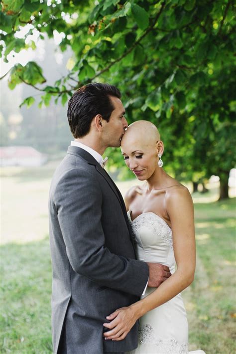 bald is beautiful wedding at camp korey popsugar love and sex