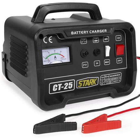 stark  battery charger maintainer fully automatic   engine start voltage meter