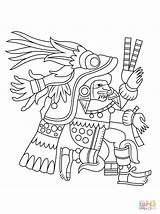 Aztec Azteca Chantico Diosa Aztechi Maya Facili sketch template