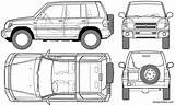 Pajero Mitsubishi Pinin Bil Sfx Blueprint Blueprintbox Dette sketch template