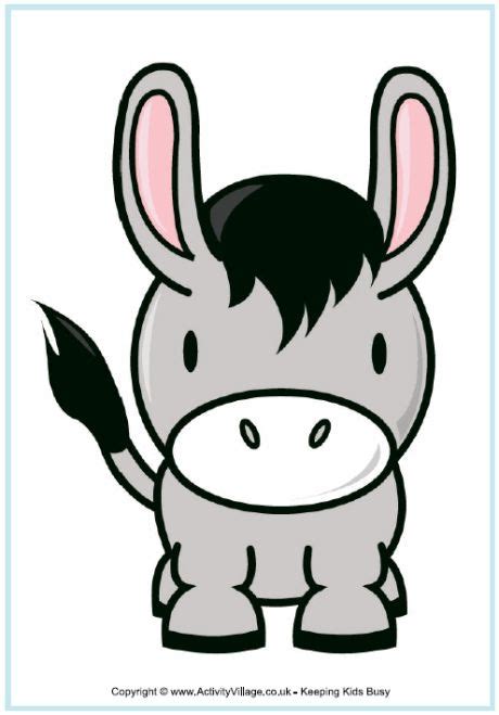 cute mini donkey clipart