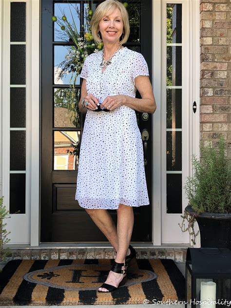Fashion Over 50 Summer Dress {black And White} Southern Hospitality