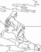 Coloring Wilderness Pages Jesus Getcolorings sketch template