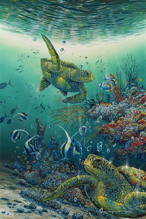 robert lyn nelson maui artist marineocean paintings sea life art