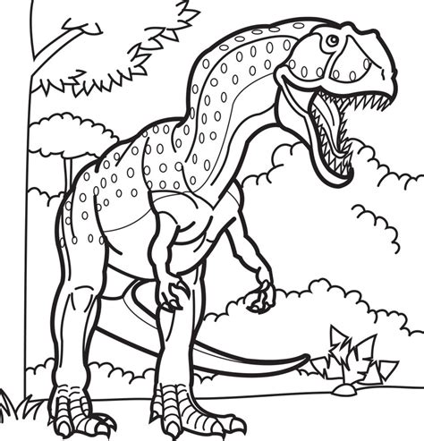 scary dinosaur coloring pages drawing  image