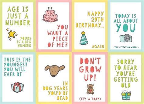 funny printable birthday cards  adults  designs