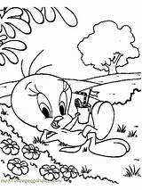 Coloring Pages Tweety Bird Cute Printable Recommended sketch template