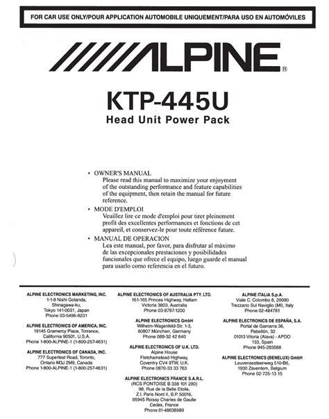 ktp  wiring diagram alpine ktp  users manual ktpu colemanwallpaper