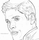 Supernatural Winchester Ackles Adults sketch template