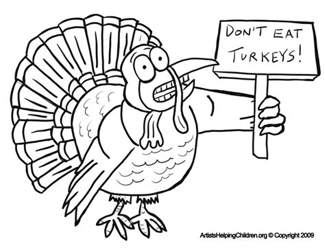 thanksgiving scared turkeys coloring pages printouts afraid turkey