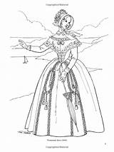 Coloring Pages Adult Fashion Book Victorian Fashions Belle Books Amazon Dover Tierney Princess Southern Tom Vintage Embroidery Printable Kids Cool sketch template