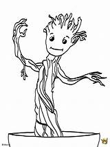 Groot Coloring Baby Pages Awesome sketch template
