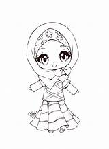 Muslimah Hijab Sureya Mewarna Ramadan Mewarnai Coloriage Colorare Islam Cutie Lineart Boyama Dekorationen Cultures Mixt Kaynak Yampuff sketch template