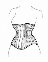 Corset Drawing sketch template