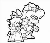 Mario Coloring Pages Peach Kart Princess Super Getcolorings Wii sketch template