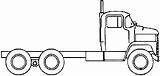 Axle Truck Blueprints Dodge Lcf Tandem Clipart 1970 Cliparts Heavy Library Line Car sketch template