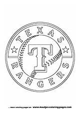 Coloring Pages Mlb Baseball Major League Rangers Texas sketch template