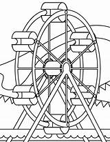 Coloring Park Amusement Pages Wheel Ferris Roller Coaster Printable Kids Colouring Color Sheets Ark Noahs Theme Miscellaneous Getcolorings Source Getdrawings sketch template