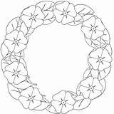 Poppy Remembrance Coloring Pages Wreath Template Colouring Anzac Flower Outline Flowers Printable Poppies Sheets Kids Colour Veterans Thank Color Outlines sketch template