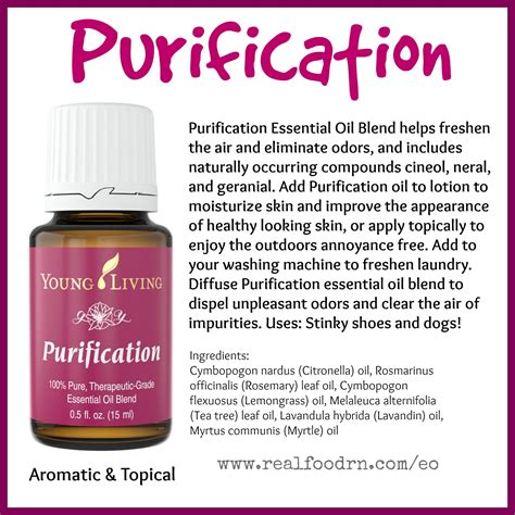 purification essential oil real food rn