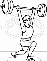 Coloring Pages Weight Lifting Weightlifting Color Results sketch template