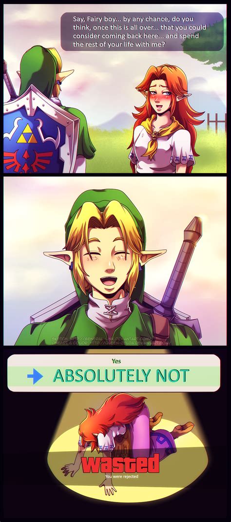 His Absolute Answer Link The Legend Of Zelda Artwork By Queen Zelda