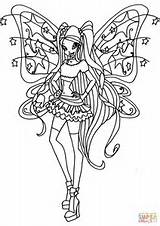 Winx Stella Club Believix Coloring Pages Printable Color sketch template