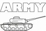 Coloring Army Pages Tanks Kids Color Tank Print Machinery Book sketch template