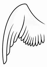 Wing Coloring Left Large sketch template