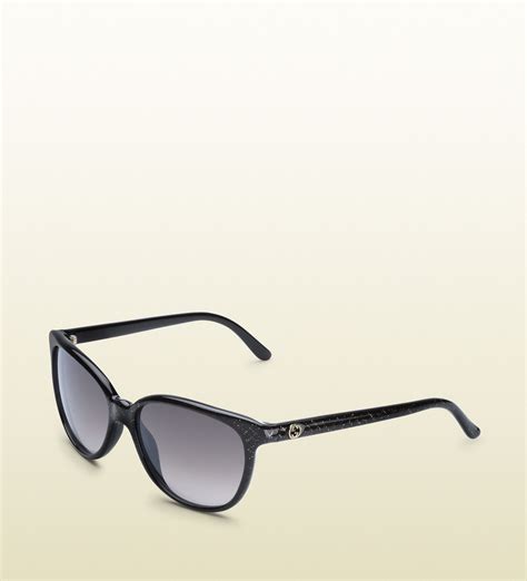 Cat Eye Shape Black Glitter Sunglasses Sunglasses Black Glitter Gucci