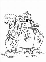 Coloring Pages Boats Ships Printable sketch template