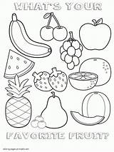 Food Coloring Pages Healthy Printable Preschool Fruits Special sketch template