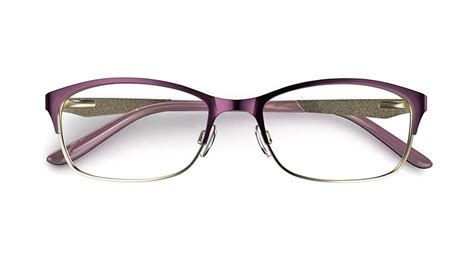 specsavers women s glasses margit purple oval metal stainless steel