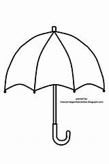 Payung Mewarnai Putih Sketsa Baju Animasi Jas Hujan Benda Hasil Bestkartun Anggun Hijab Umbrella sketch template