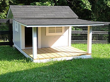 custom dog kennel  shaded porch   march pinterest porch dog  dog houses