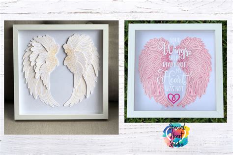 layered angel wings cut file special heart studio