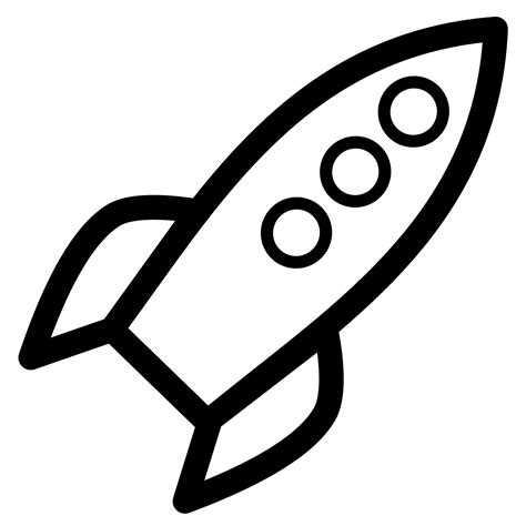 rocket colouring picture clipart