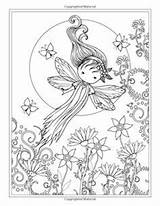 Coloring Pages Fairy Whimsical Harrison Molly Books Flying Adult Drawing Flower Mermaid Fairies Book Printable Brown Template Kids Fantasy Mermaids sketch template