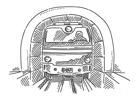 subway train front view drawing drawing  frank ramspott pixels