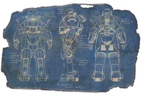 hellfire   power armor blueprints created  dogtoothcg unoctium fallout power armor
