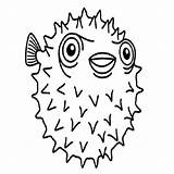 Coloring Fish Porcupine Puffer Pages Cliparts Color Clipart Colouring Printable Getcolorings Attribution Forget Link Don Library Porcupinefish sketch template