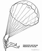 Parachute Coloring Paratrooper Corps Sketch Raisingourkids Designlooter sketch template