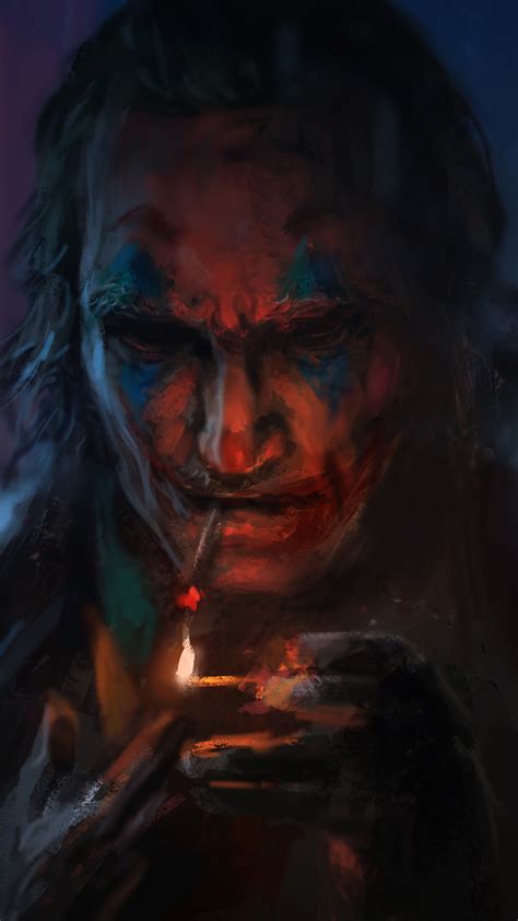 joker smoking joaquin phoenix  phone hd