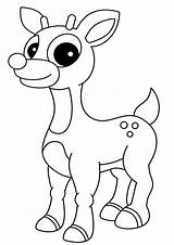 Rudolph Reindeer Nosed Tulamama Rudolf Colouring Rednosed sketch template