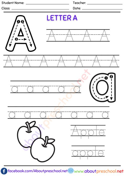 kindergarten letter trace   preschool