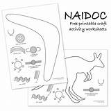 Naidoc Aboriginal Boomerang Kangaroo sketch template