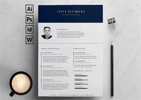 cv word design template