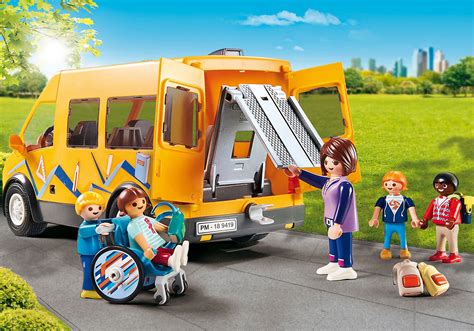 playmobil city life  autobus szkolny sklep kleks
