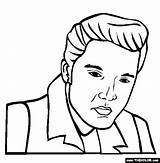 Coloring Elvis Presley Pages People Famous Online Color Sheets Print Drawing Cash Johnny Sock Hop Cartoon Printable Party Books Birthday sketch template